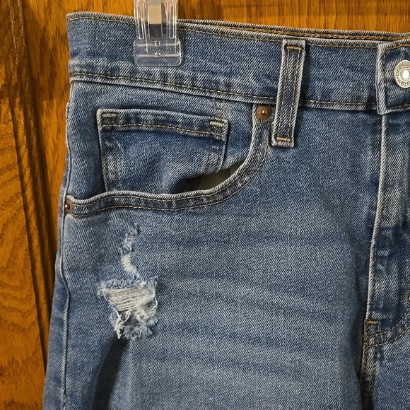 VTG Denizen from Levis Hi-rise Shorts Distressed Raw Hem 30 inch Waist (size 10) - Picture 2 of 15